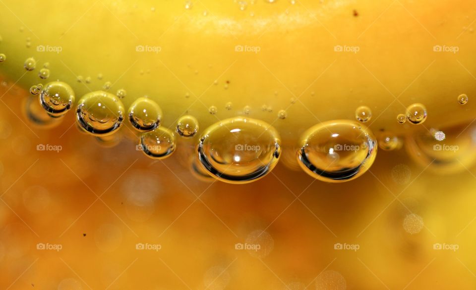 Bubble on yellow background