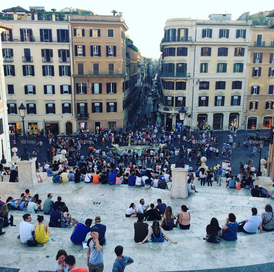 Spanish steps Rome, Italy. Perfect place to sit with a loved one and enjoy the crowd. 