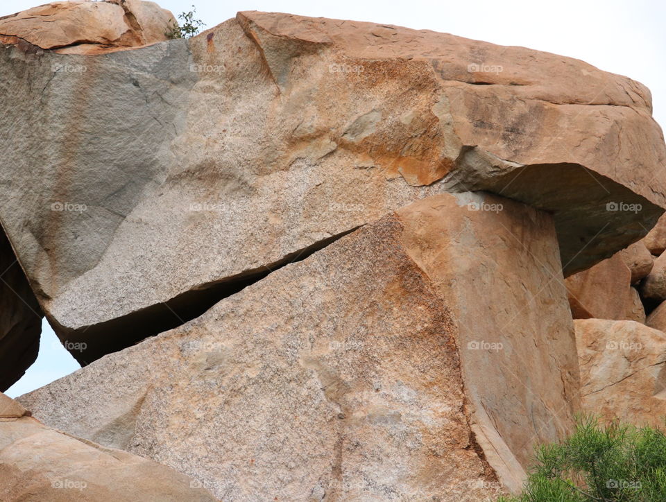 single piece huge boulder
