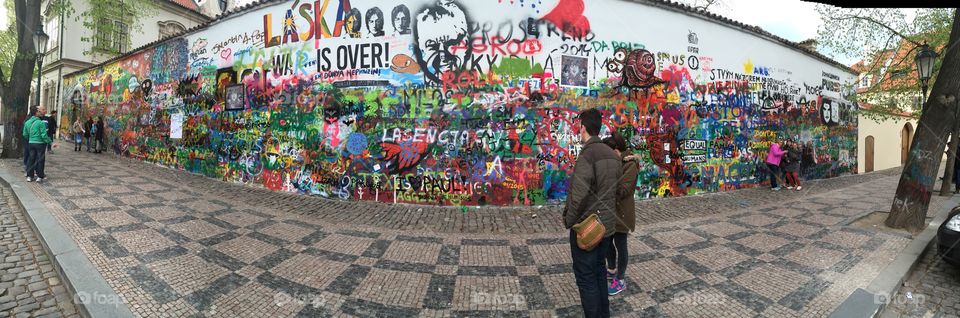 Praha John Lennon Wall. John Lennon Wall