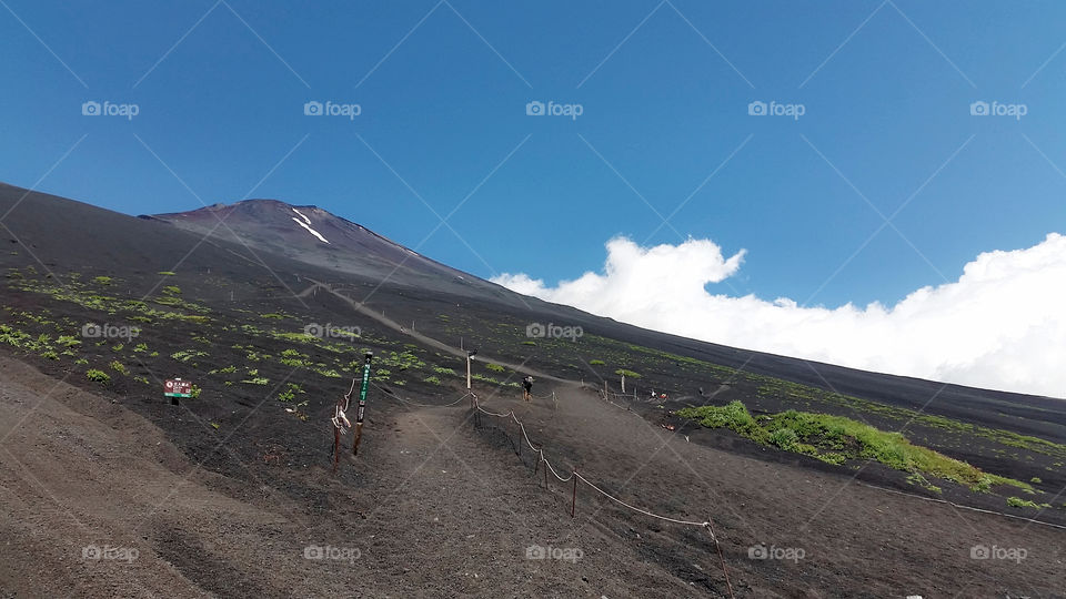 Long way to go tobthe top. This represent very beginning of the journey to Top of MT Fujisan in July.