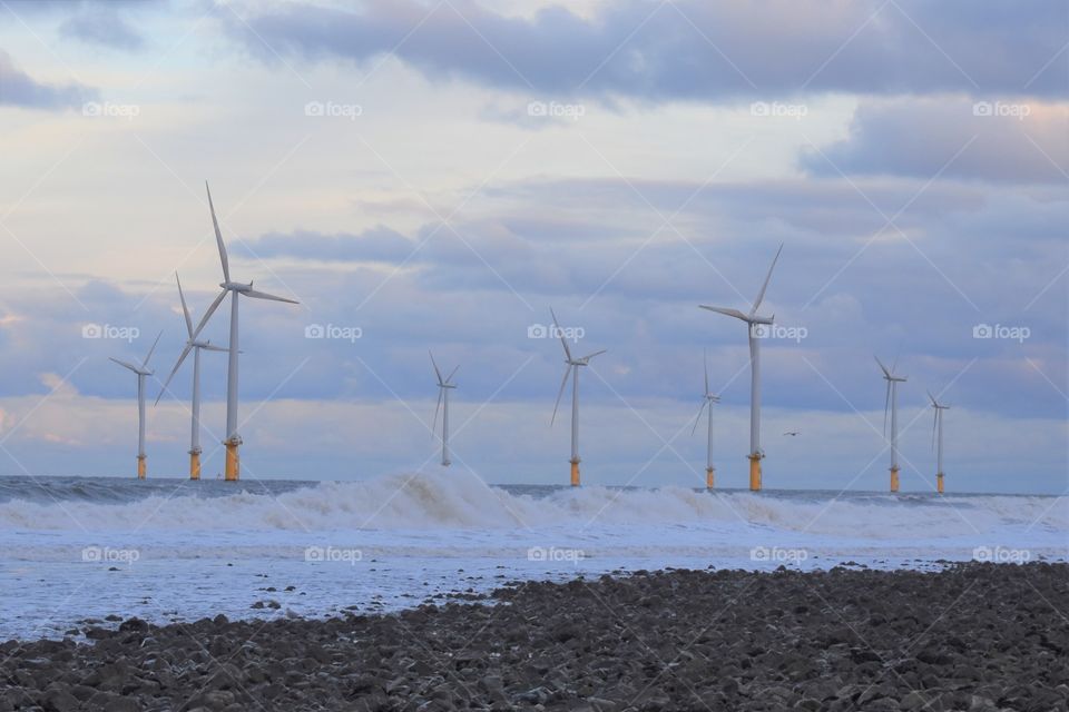 high tide and rough seas