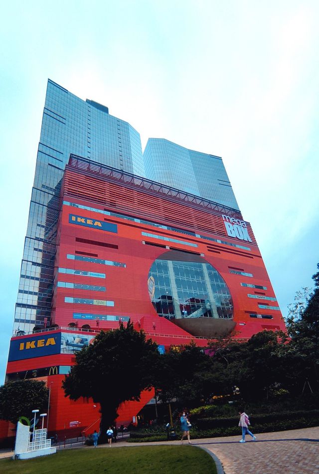 The exterior of the building is ''Magenta''💗