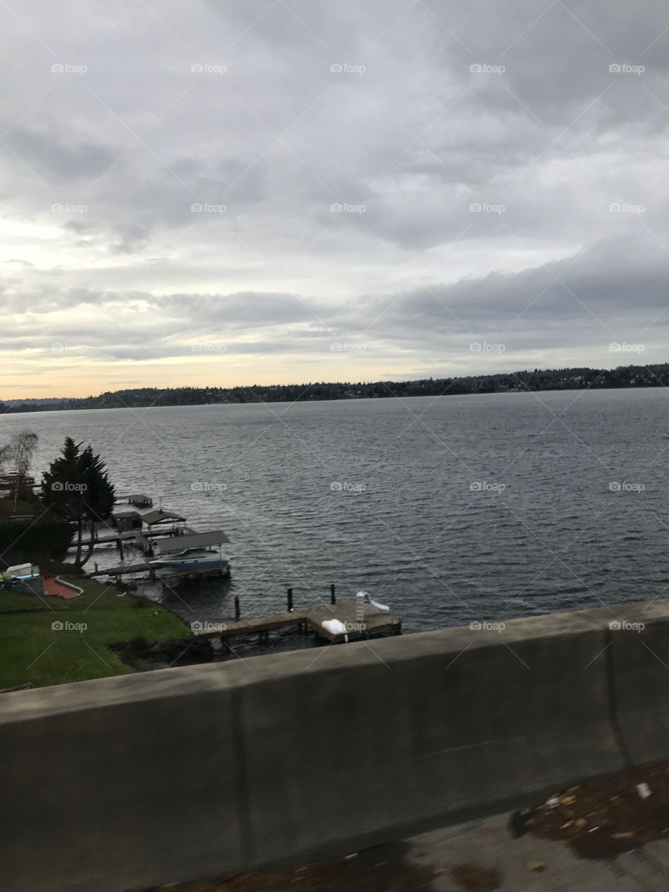 The floating bridge in Seattle