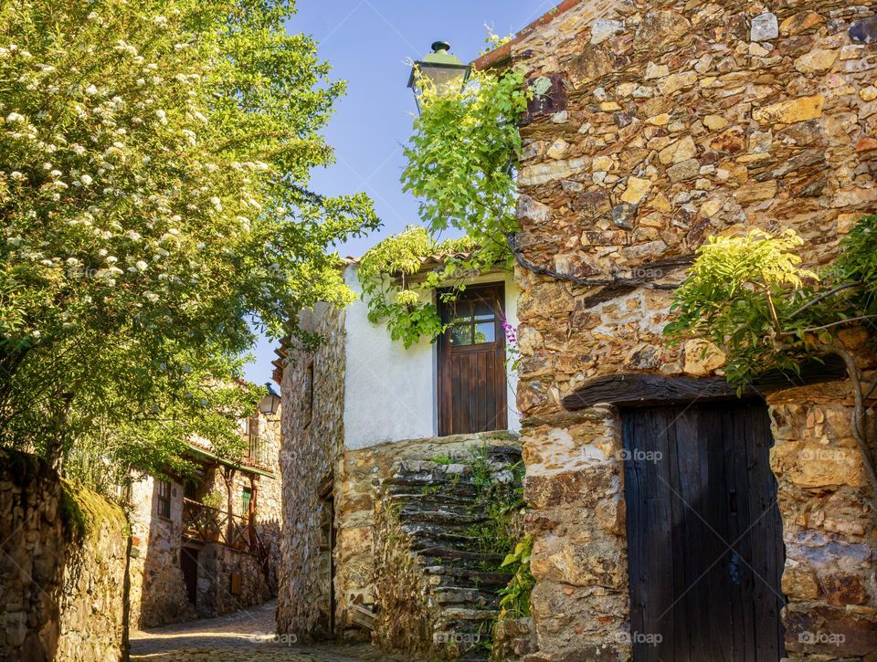 Traditional schist cottages in Central Portugal