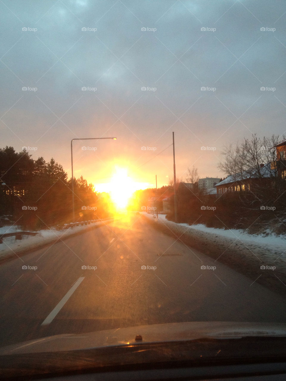 göteborg snow winter sunset by leta