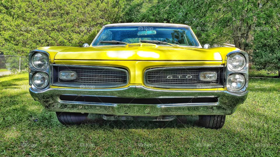 1966 classic yellow GTO