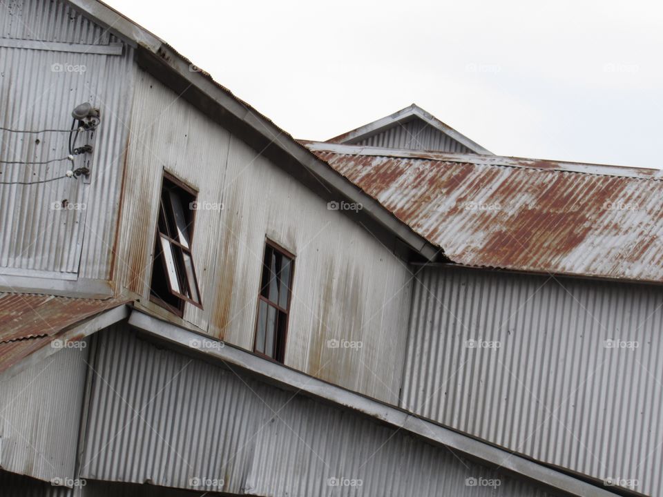 Abstract roof of old cotton gen