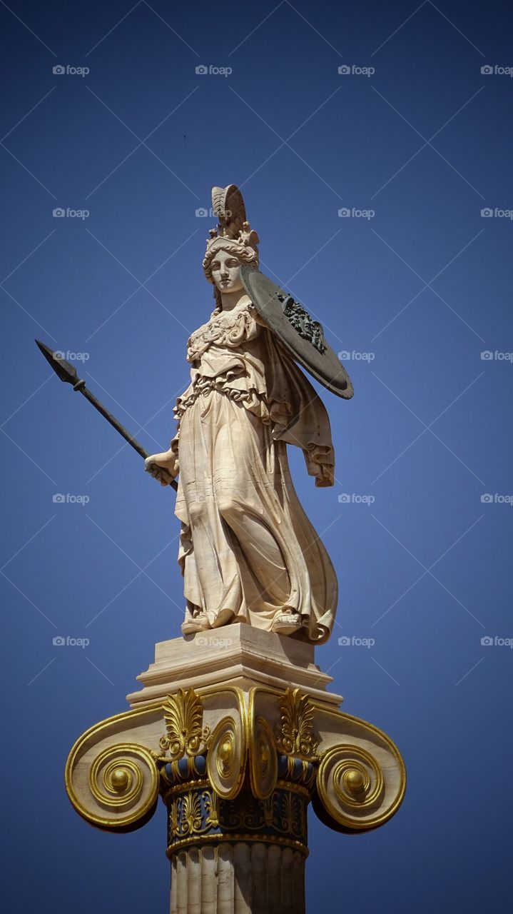 GREECE MINERVA. Greece,  Athens,  Minerva statue 