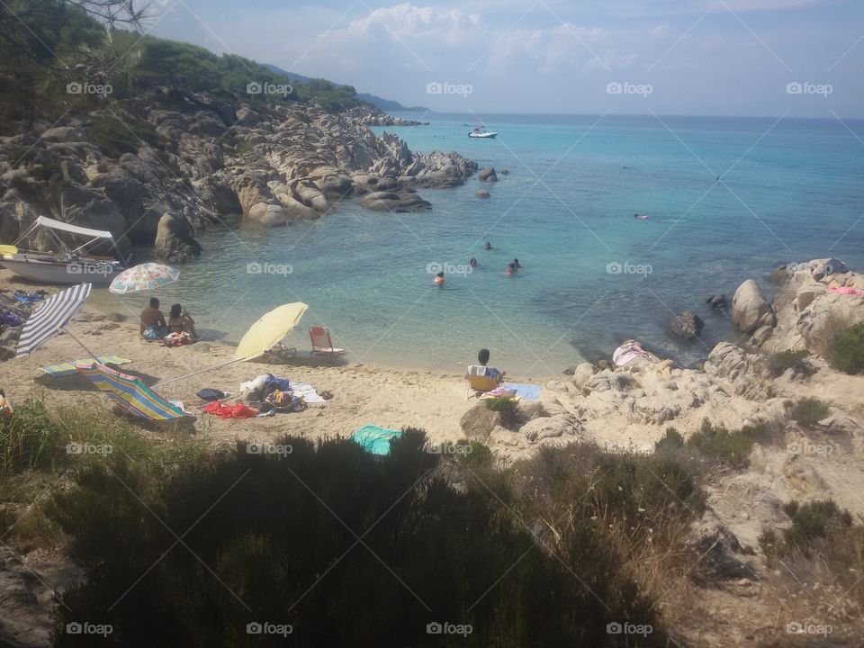 Beach,sand and sea in Greece