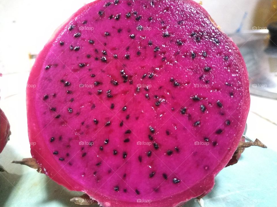 Dragon fruit closeup photo