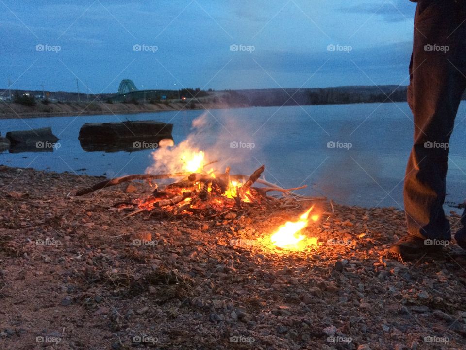 Beach fire