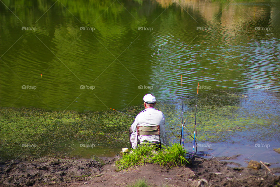 Fisherman on the river 