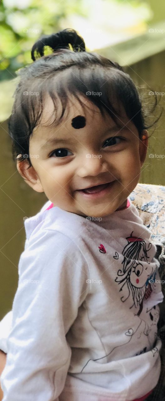 Indian cute little baby girl smile 