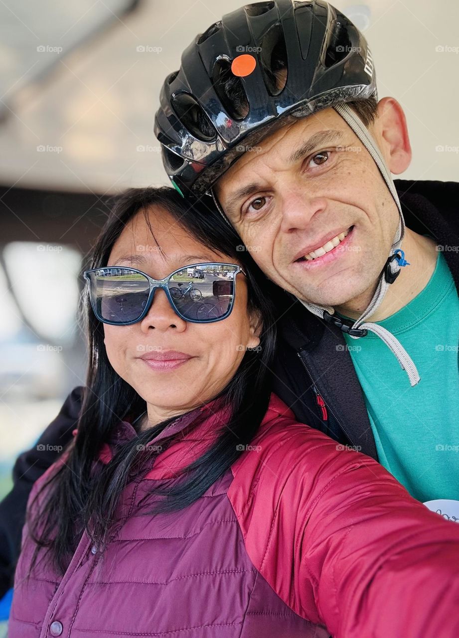 A pose after our bike a thon, there’s always time for the lover to stop and talk for a while. 