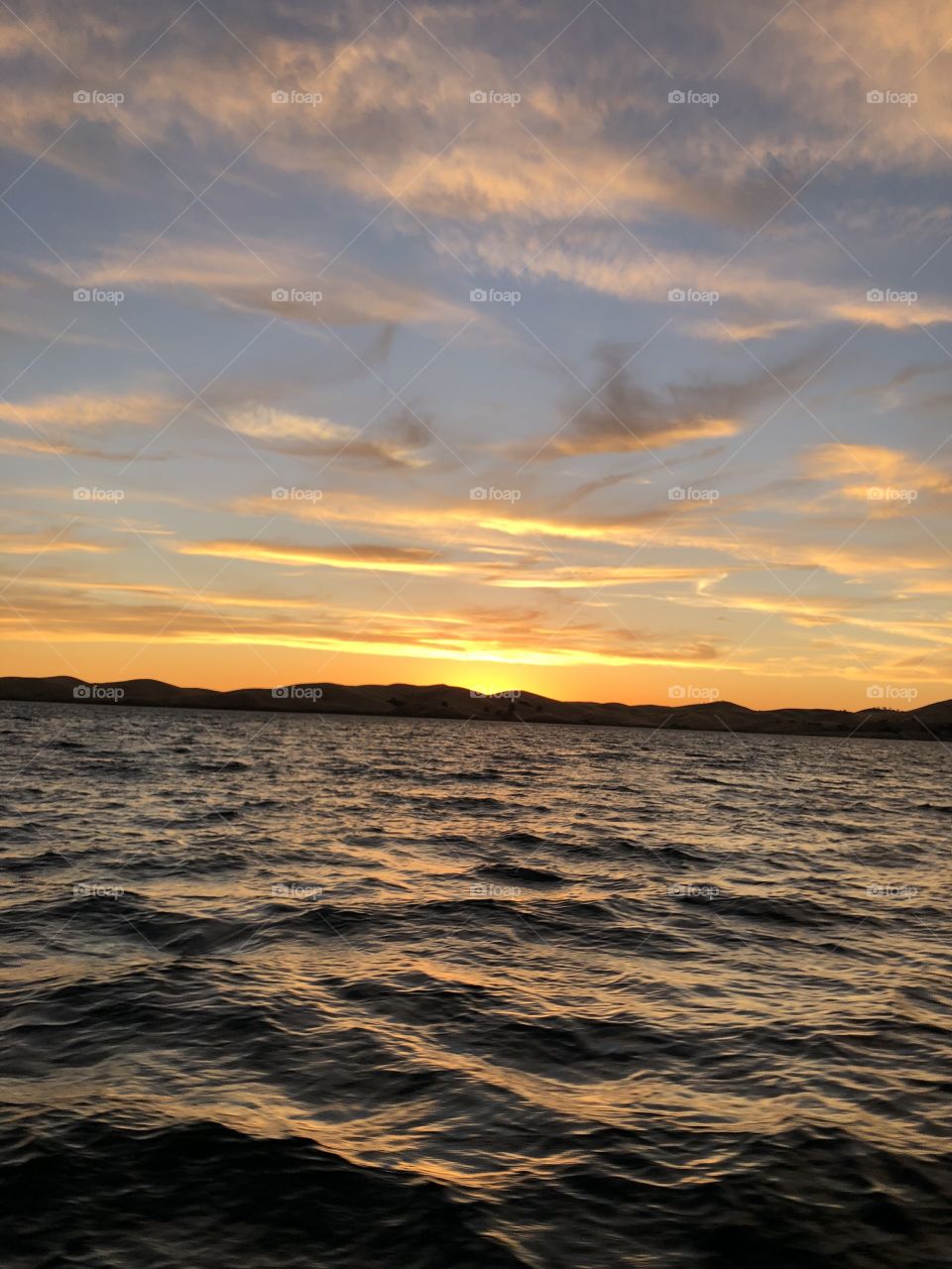 Lake at sunset 