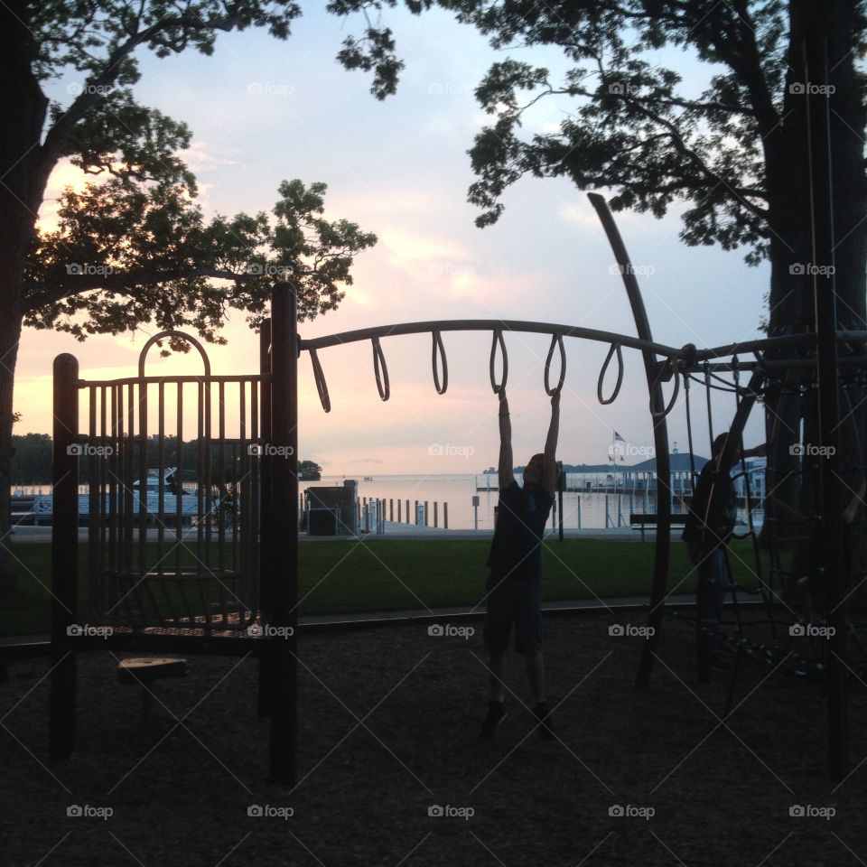 Playground in the evening