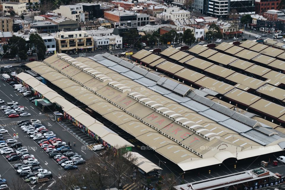 Queen Victoria market from the top