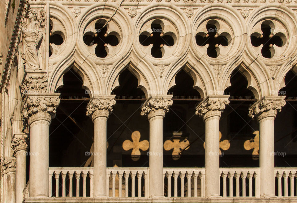 Arches of the Doge's palace. Venice