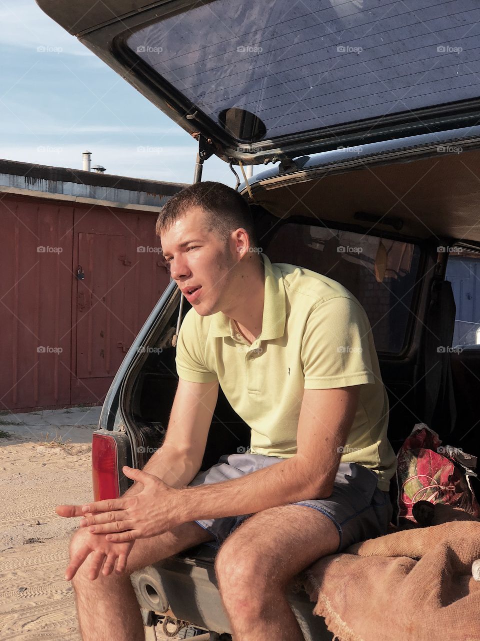 Outdoors man portrait