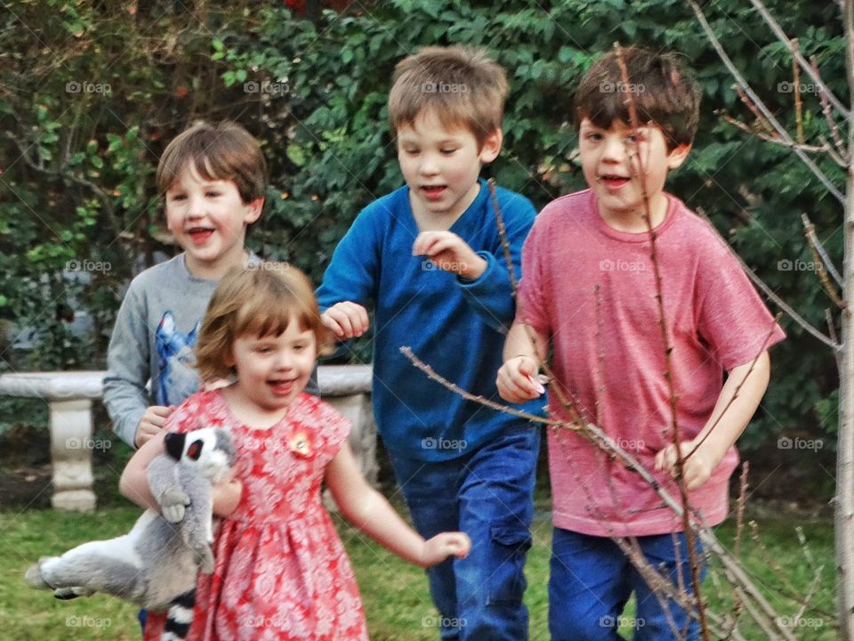 Kids playing each other