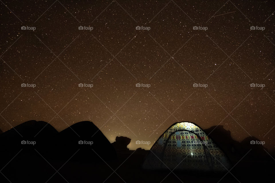 Million stars over countryside in Egypt