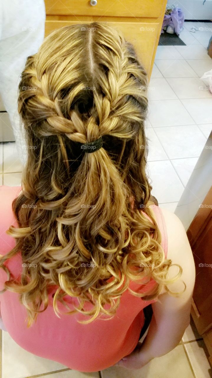braided hair with curls