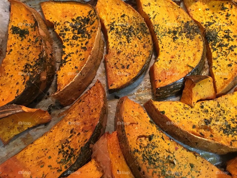 Roasted squash pumpkin