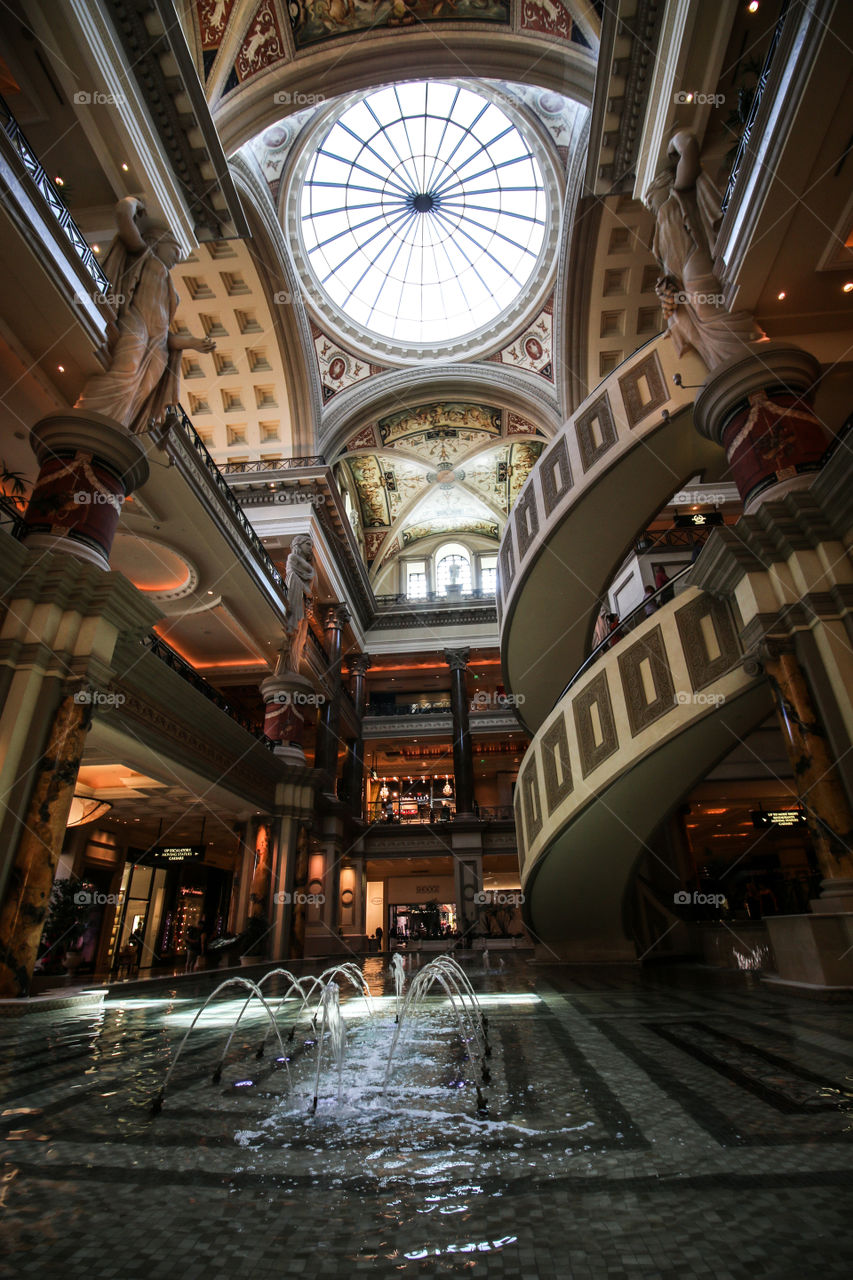 looking up. The  Forum Shops - Las Vegas, Nevada