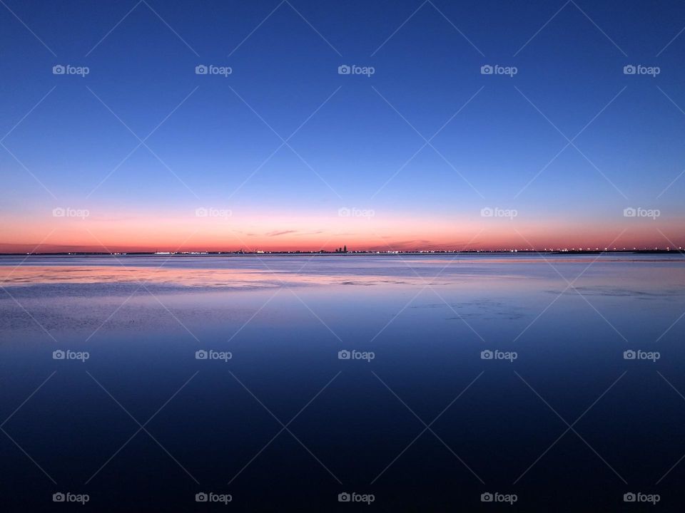 Sunset on Mobile Bay, Alabama. 