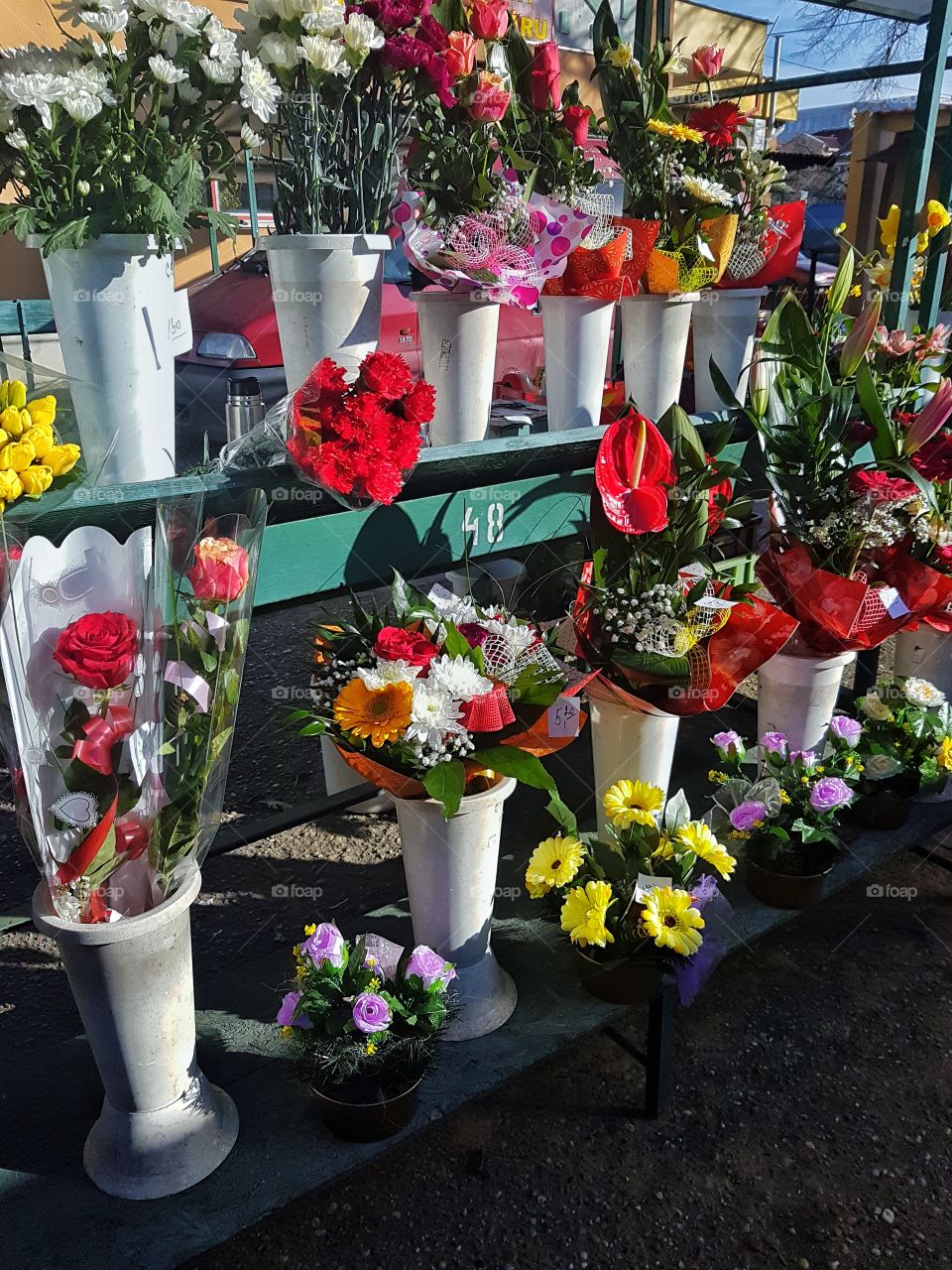 flowers at market place