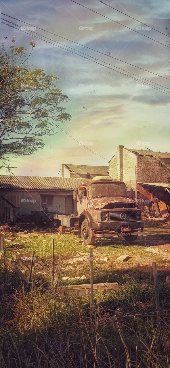Truck in the junkyard