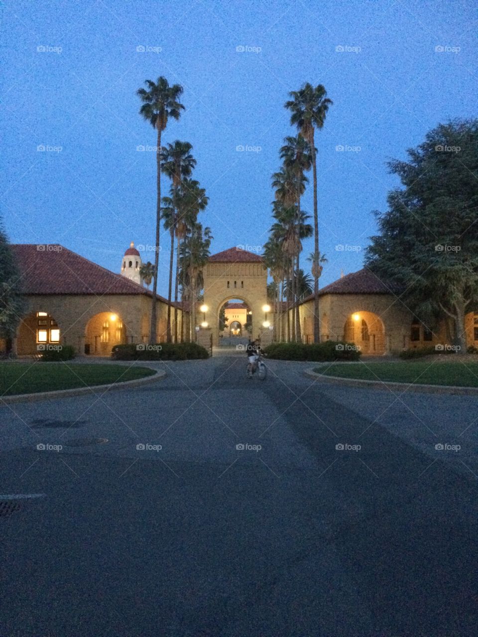 Stanford . Stanford University at night.