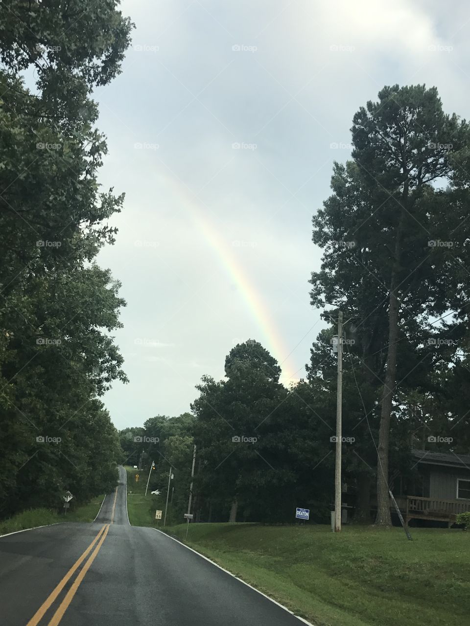 Rainbow over the highway
