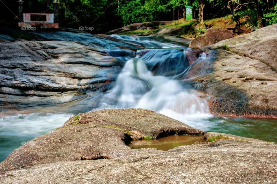 Small stream in the mountain, water is clear and cooling. nice place for vacation.