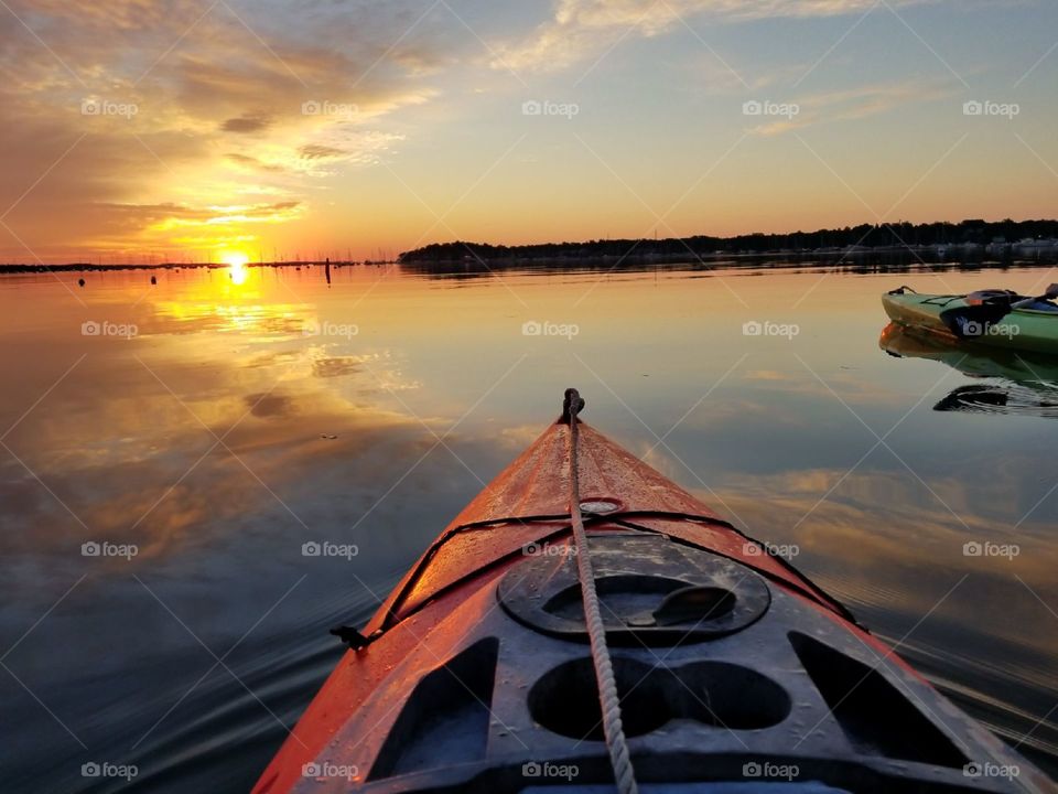 kayaking sunrise