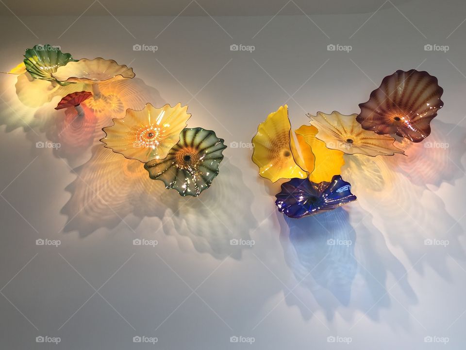 glass blown wall. 