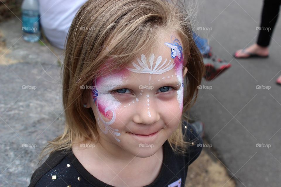 Face painted girl