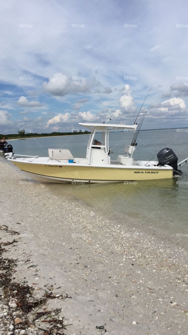 Beached boat Florida 