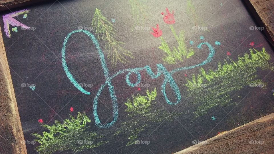 joy chalk sign
