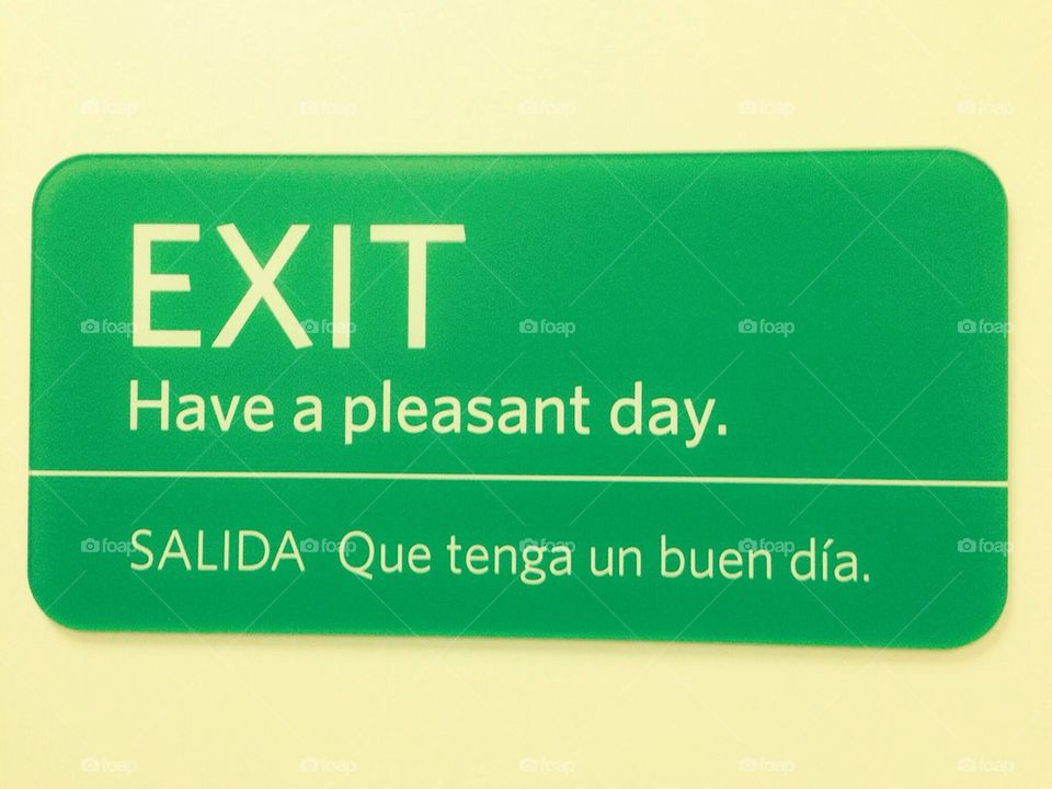Exit sign