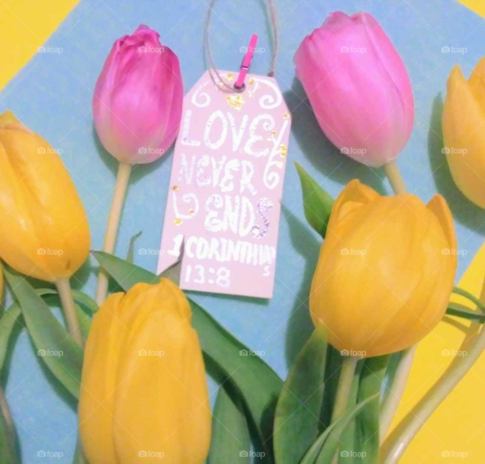 Love never ends Bible verse