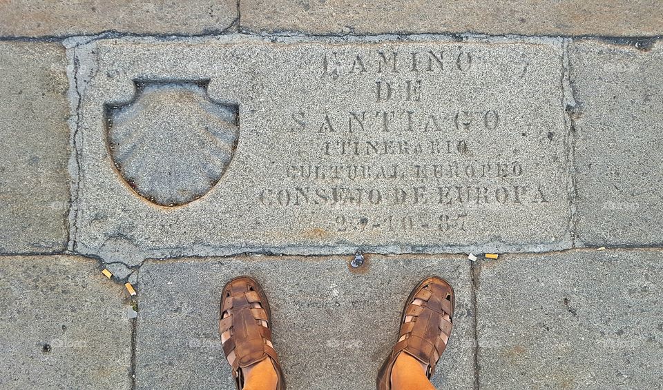 Obradoiro Square, end of the Way of St. James.