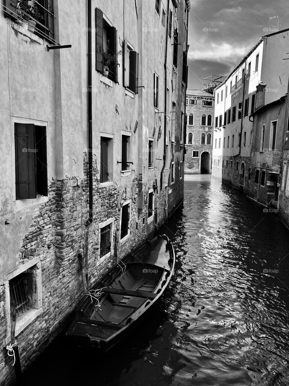 B&W Venetian Canal 