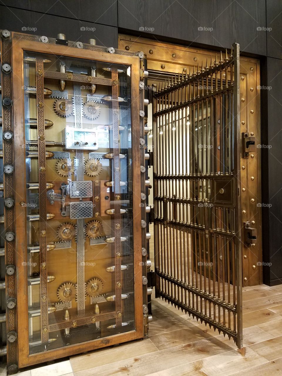 old vault door of a bank