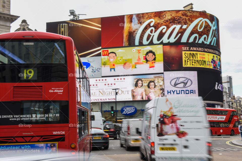 Piccadilly Circus in London.