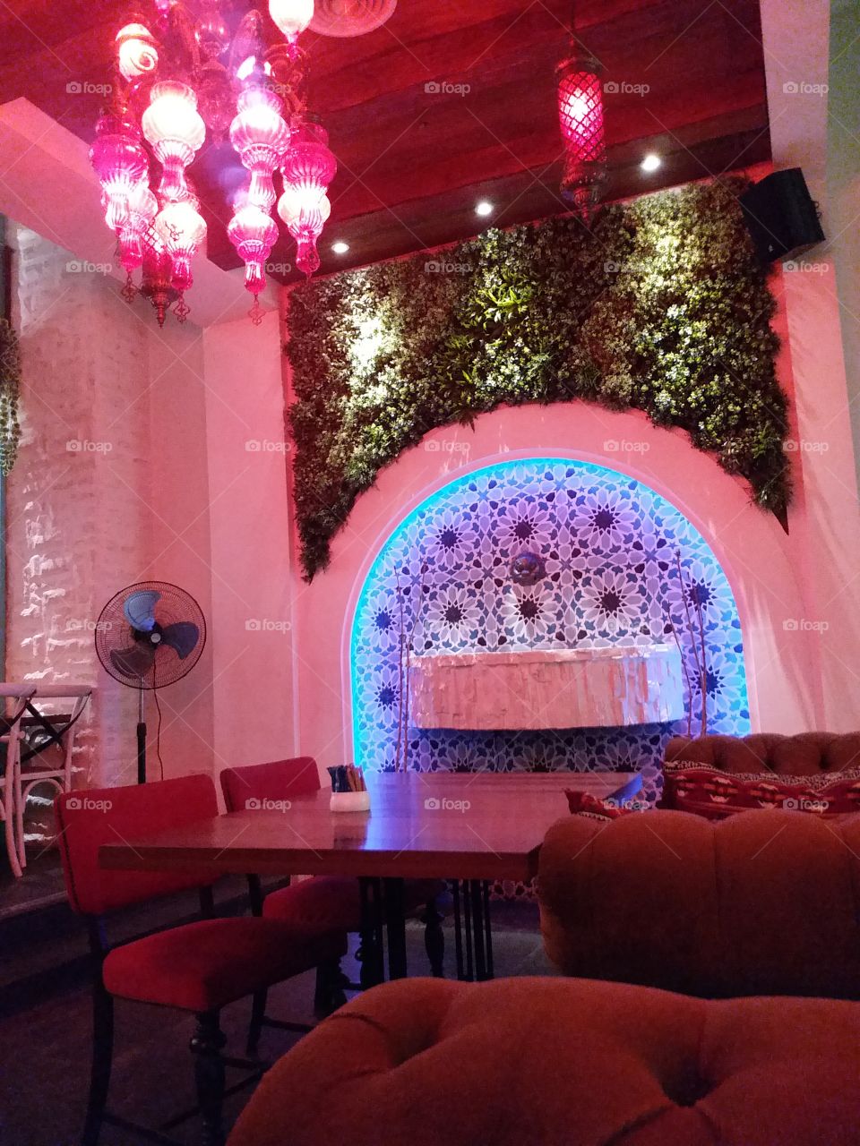 design interior in the restaurant.