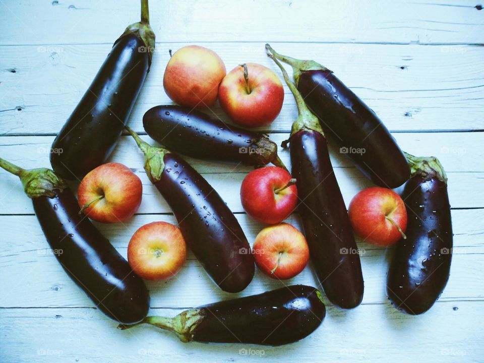 Vegetables on a white background