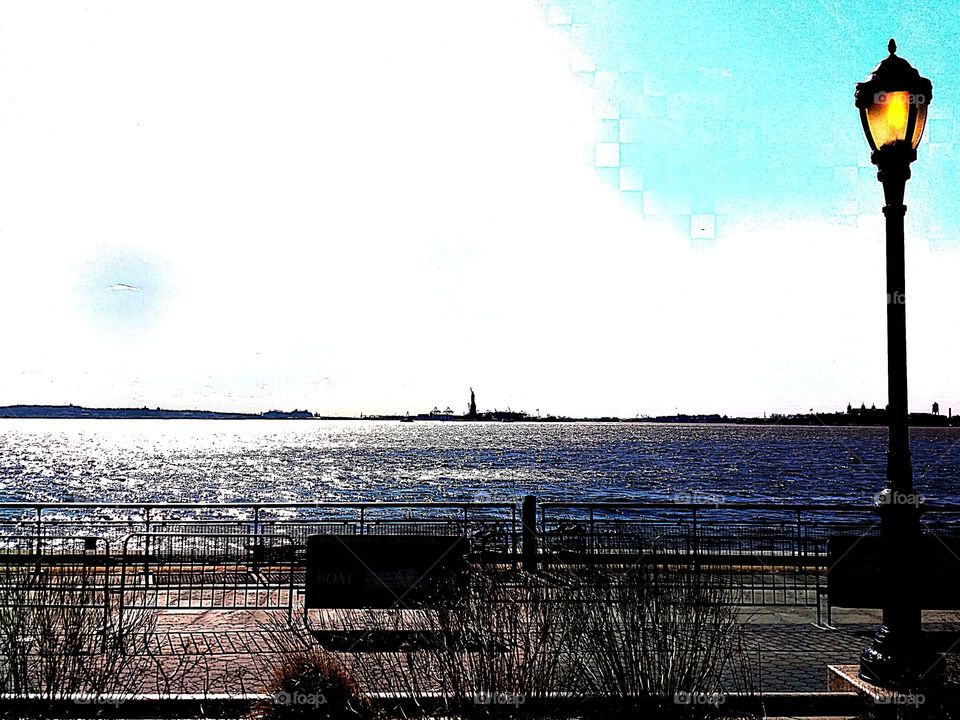 Sunset, Water, Bridge, Reflection, Winter