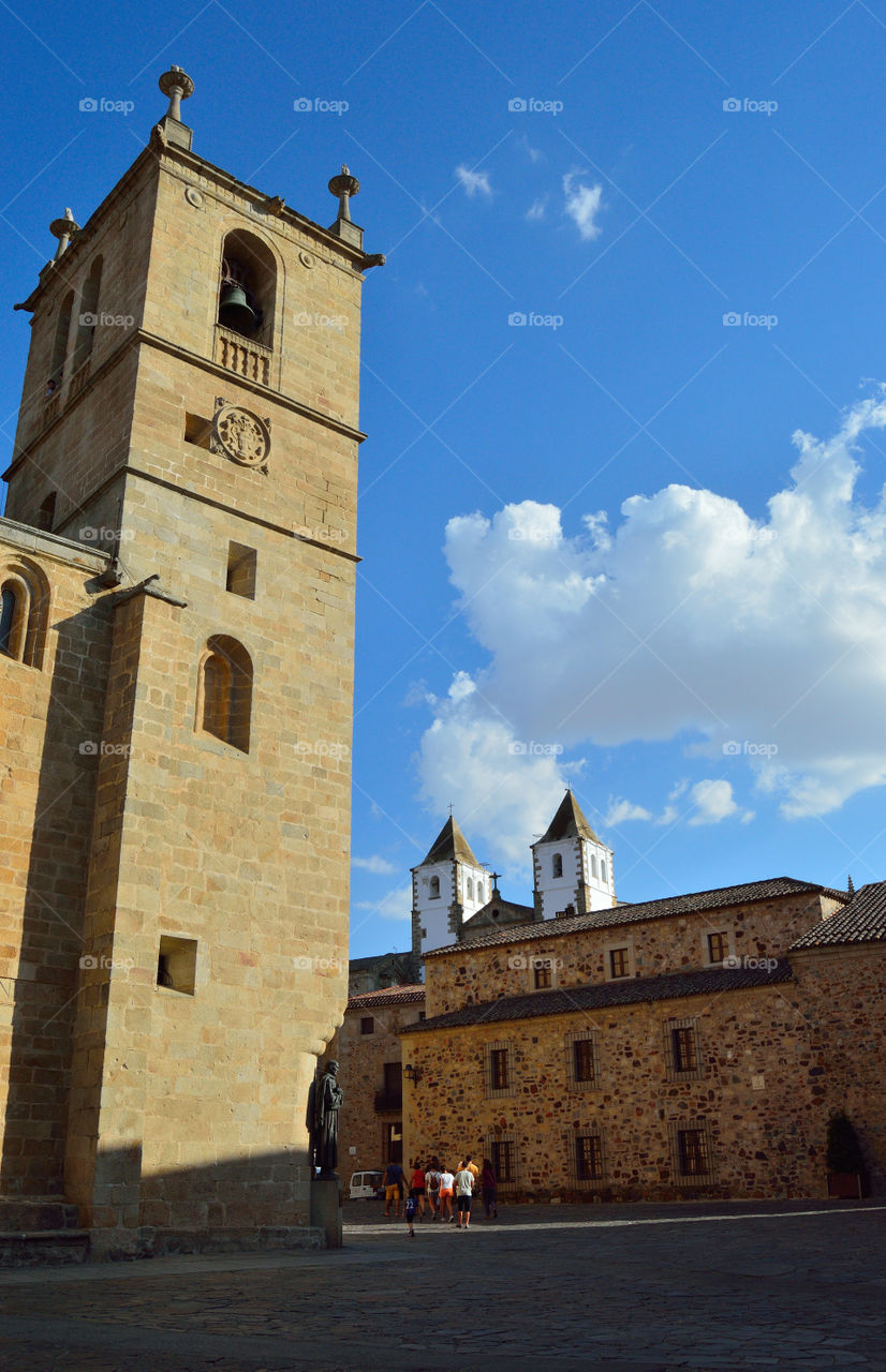 View of the old city of Cáceres, Extremadura, Spain.